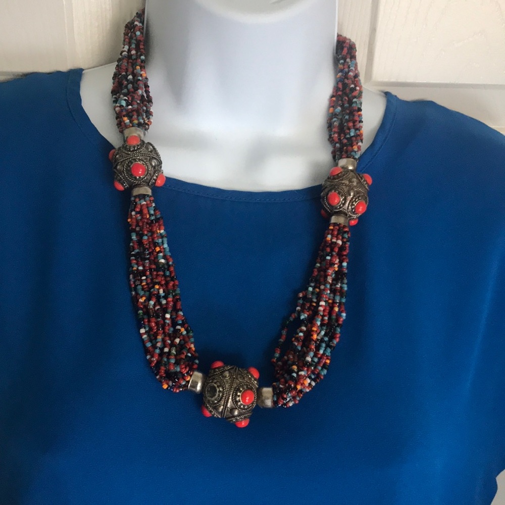 Gorgeous Beaded Statement Necklace - image 2
